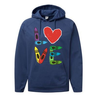 Prek Teacher Cute Gift Preschool Valentines Day Love Gift Performance Fleece Hoodie