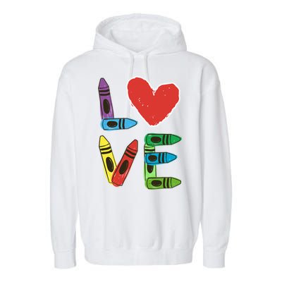 Prek Teacher Cute Gift Preschool Valentines Day Love Gift Garment-Dyed Fleece Hoodie