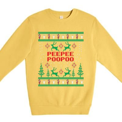 Peepeepoopoo Tacky Christmas Funny Xmas Ugly Sweater Premium Crewneck Sweatshirt