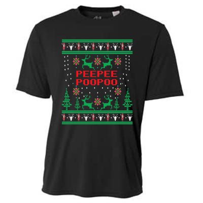 Peepeepoopoo Tacky Christmas Funny Xmas Ugly Sweater Cooling Performance Crew T-Shirt