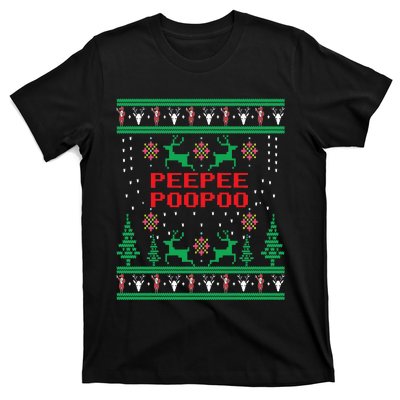 Peepeepoopoo Tacky Christmas Funny Xmas Ugly Sweater T-Shirt