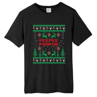 Peepeepoopoo Tacky Christmas Funny Xmas Ugly Sweater Tall Fusion ChromaSoft Performance T-Shirt