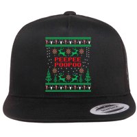 Peepeepoopoo Tacky Christmas Funny Xmas Ugly Sweater Flat Bill Trucker Hat