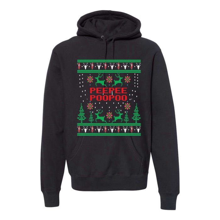 Peepeepoopoo Tacky Christmas Funny Xmas Ugly Sweater Premium Hoodie