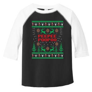 Peepeepoopoo Tacky Christmas Funny Xmas Ugly Sweater Toddler Fine Jersey T-Shirt