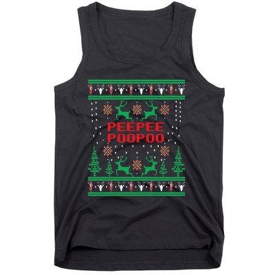 Peepeepoopoo Tacky Christmas Funny Xmas Ugly Sweater Tank Top