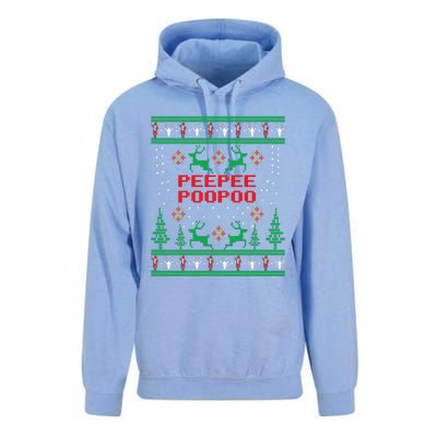 Peepeepoopoo Tacky Christmas Funny Xmas Ugly Sweater Unisex Surf Hoodie