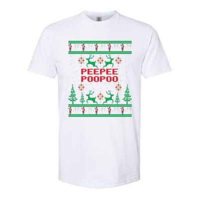 Peepeepoopoo Tacky Christmas Funny Xmas Ugly Sweater Softstyle CVC T-Shirt