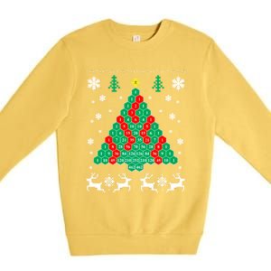 Pascals Triangle Christmas Tree Premium Crewneck Sweatshirt