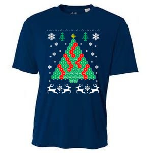 Pascals Triangle Christmas Tree Cooling Performance Crew T-Shirt