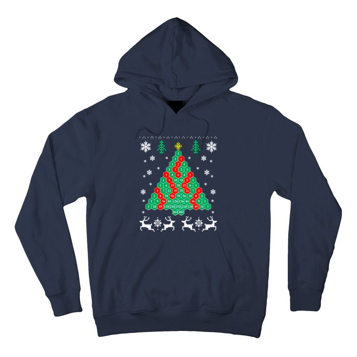 Pascals Triangle Christmas Tree Hoodie