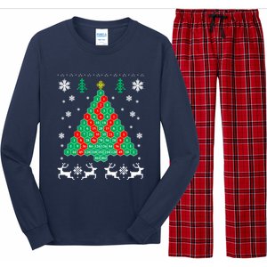 Pascals Triangle Christmas Tree Long Sleeve Pajama Set