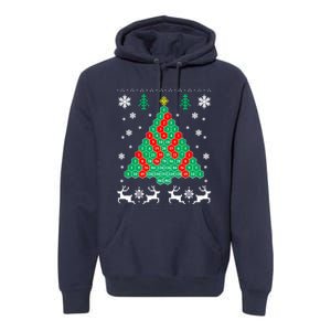 Pascals Triangle Christmas Tree Premium Hoodie