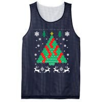 Pascals Triangle Christmas Tree Mesh Reversible Basketball Jersey Tank