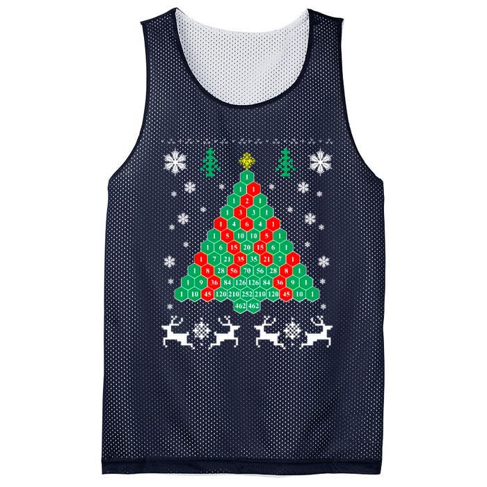 Pascals Triangle Christmas Tree Mesh Reversible Basketball Jersey Tank