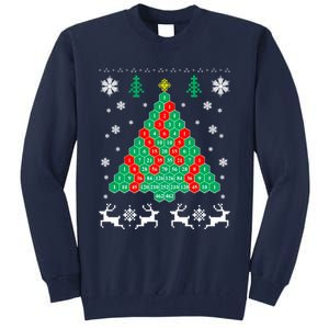 Pascals Triangle Christmas Tree Tall Sweatshirt