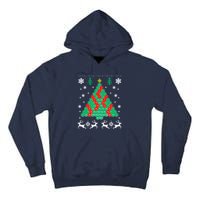 Pascals Triangle Christmas Tree Tall Hoodie