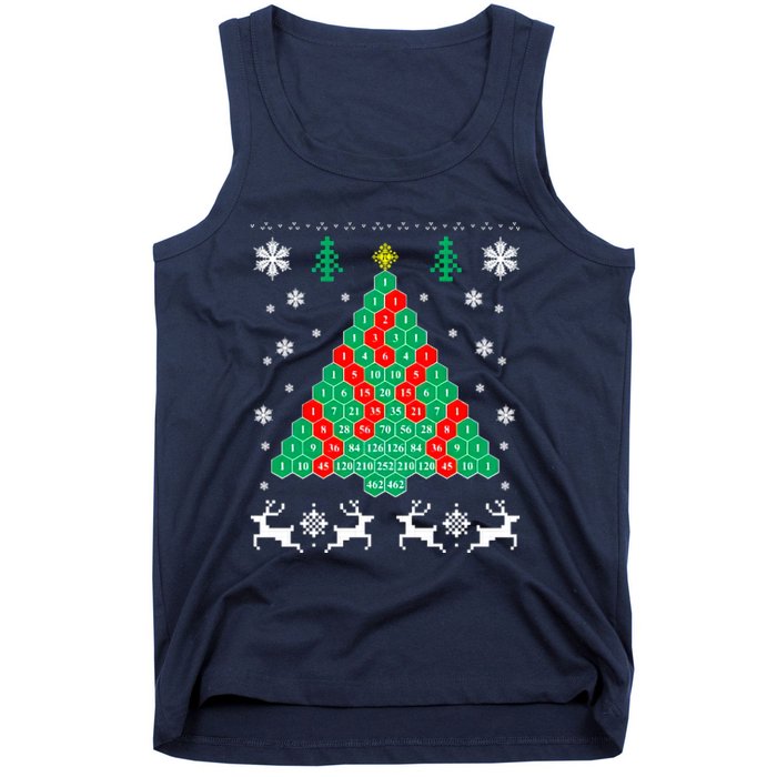 Pascals Triangle Christmas Tree Tank Top