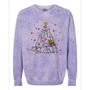 Physical Therapist Christmas Tree Colorblast Crewneck Sweatshirt