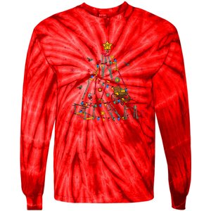 Physical Therapist Christmas Tree Tie-Dye Long Sleeve Shirt