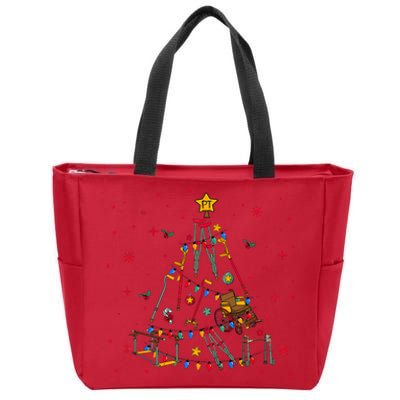 Physical Therapist Christmas Tree Zip Tote Bag