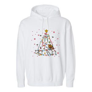 Physical Therapist Christmas Tree Garment-Dyed Fleece Hoodie