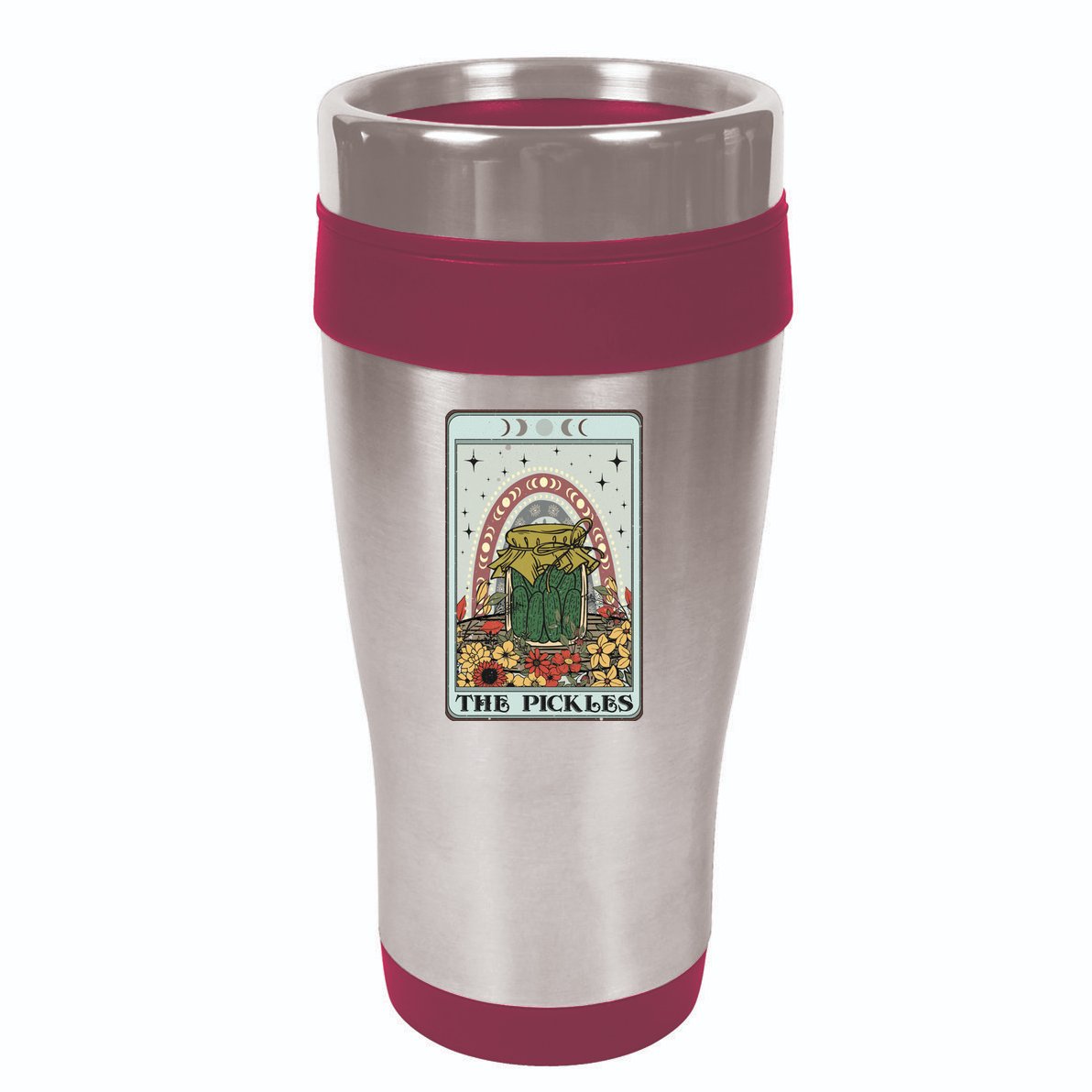 Pickles Tarot Card, Cottagecore Tarot Reader Reading 16oz Travel Tumbler