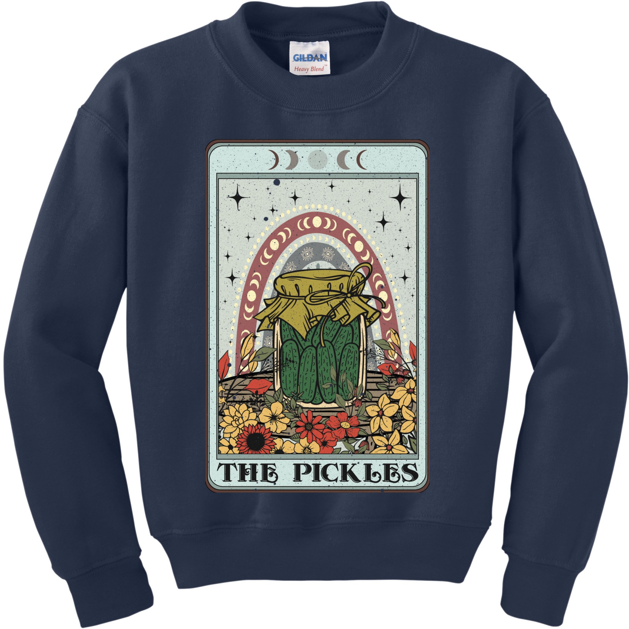 Pickles Tarot Card, Cottagecore Tarot Reader Reading Kids Sweatshirt