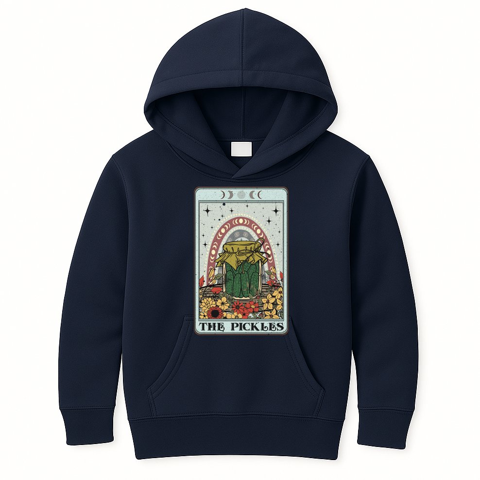 Pickles Tarot Card, Cottagecore Tarot Reader Reading Kids Hoodie