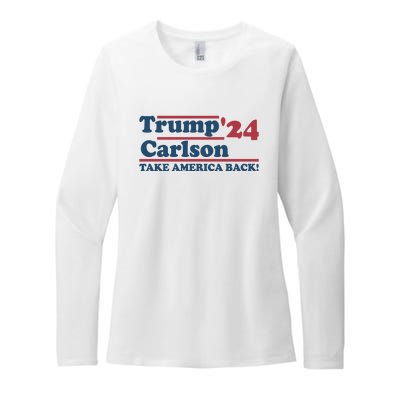 President Trump Carlson 2024 Take America Back Womens CVC Long Sleeve Shirt