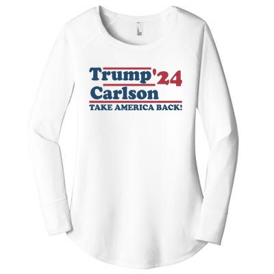 President Trump Carlson 2024 Take America Back Women's Perfect Tri Tunic Long Sleeve Shirt