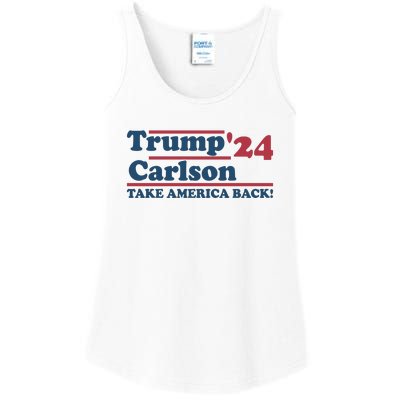 President Trump Carlson 2024 Take America Back Ladies Essential Tank