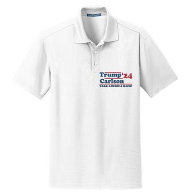 President Trump Carlson 2024 Take America Back Dry Zone Grid Polo