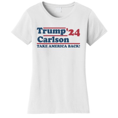 President Trump Carlson 2024 Take America Back Women's T-Shirt