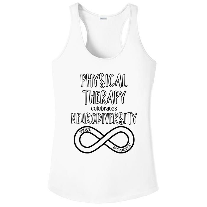 Physical Therapy Celebrates Neurodiversity Acceptance Autism Ladies PosiCharge Competitor Racerback Tank