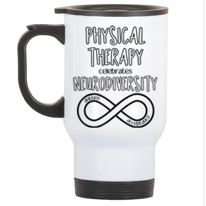 Physical Therapy Celebrates Neurodiversity Acceptance Autism Stainless Steel Travel Mug