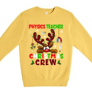 Physics Teacher Christmas Crew Xmas Reindeer Red Color Lover Gift Premium Crewneck Sweatshirt