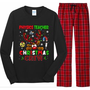 Physics Teacher Christmas Crew Xmas Reindeer Red Color Lover Gift Long Sleeve Pajama Set