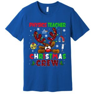 Physics Teacher Christmas Crew Xmas Reindeer Red Color Lover Gift Premium T-Shirt