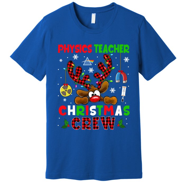 Physics Teacher Christmas Crew Xmas Reindeer Red Color Lover Gift Premium T-Shirt