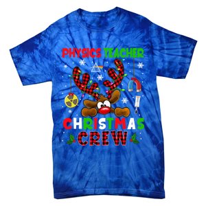 Physics Teacher Christmas Crew Xmas Reindeer Red Color Lover Gift Tie-Dye T-Shirt