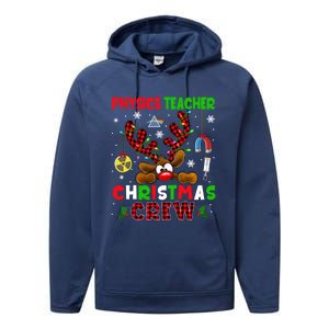 Physics Teacher Christmas Crew Xmas Reindeer Red Color Lover Gift Performance Fleece Hoodie