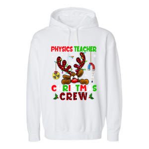 Physics Teacher Christmas Crew Xmas Reindeer Red Color Lover Gift Garment-Dyed Fleece Hoodie