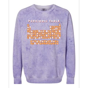 Purriodic Table Cat Funny Colorblast Crewneck Sweatshirt