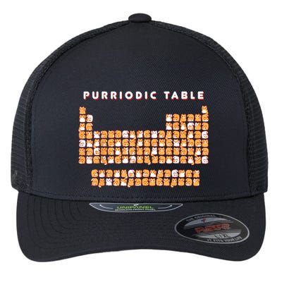 Purriodic Table Cat Funny Flexfit Unipanel Trucker Cap