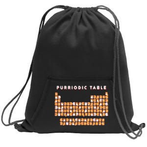 Purriodic Table Cat Funny Sweatshirt Cinch Pack Bag