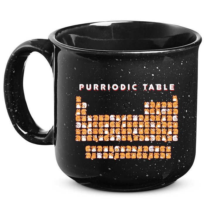 Purriodic Table Cat Funny 15oz Campfire Ceramic Mug