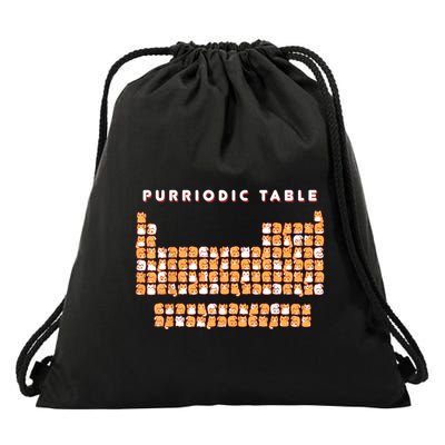 Purriodic Table Cat Funny Drawstring Bag