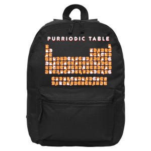 Purriodic Table Cat Funny 16 in Basic Backpack