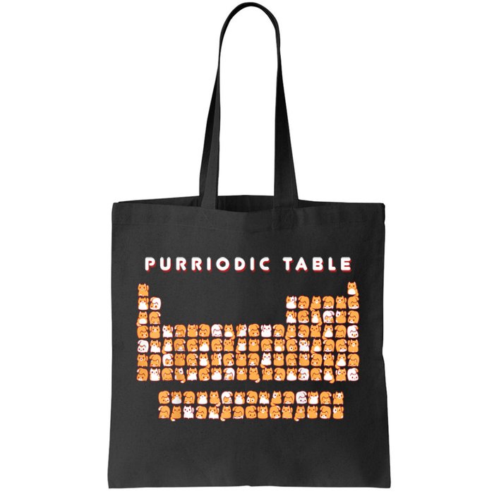 Purriodic Table Cat Funny Tote Bag